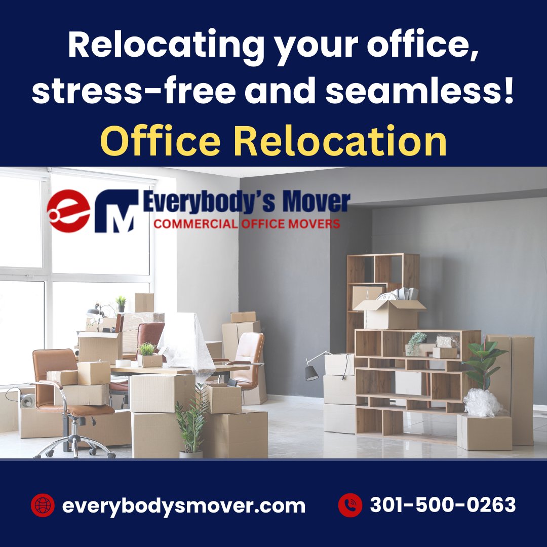 Relocating your office? We've got you covered! 🚚 Our team specializes in seamless office moves. From packing to IT setup, trust us to make your move stress-free. Contact us today for a smooth transition! 💼✨ #OfficeRelocation #SeamlessMoves #StressFreeMoving