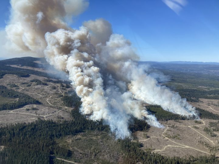 @Northerngold01 Kind of seems suspicious to me, all 3 fires at the end of the roads on the block. This is 45km's south of Quesnel, BC. It's pretty dry in the Cariboo district. 🤔