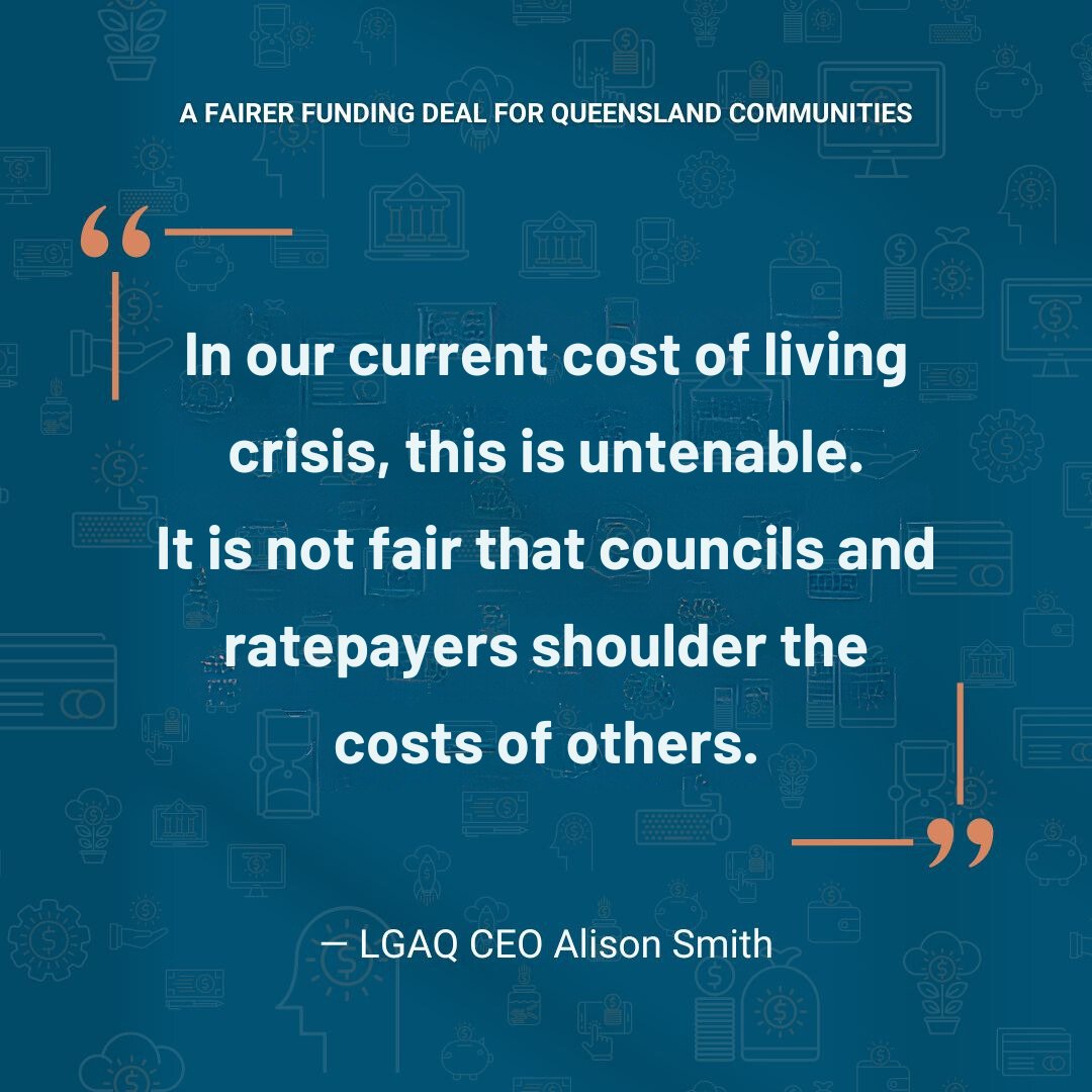 Queensland councils and their communities face shouldering a $2.2 billion infrastructure funding black hole over the next four years if action is not taken to stop the cost-shift. Read our media release which includes the full report here: lgaq.asn.au/news/article/1… #CostShifting
