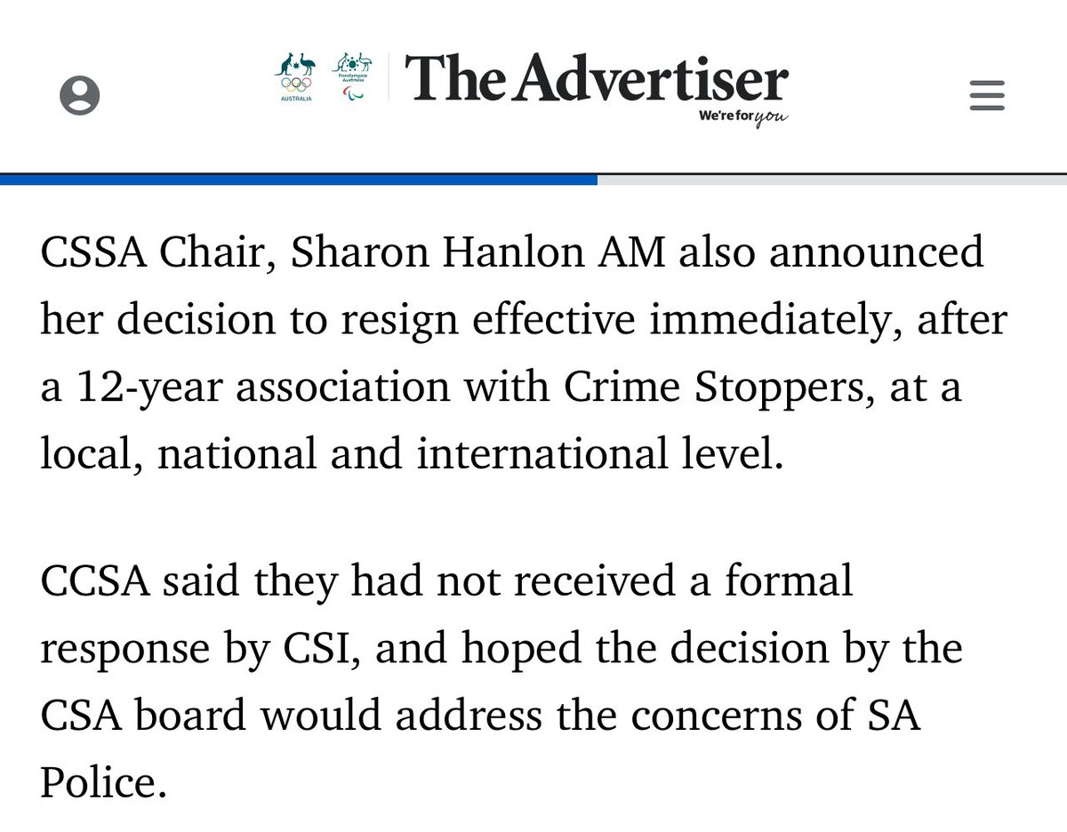 1) Crime Stoppers International entered into a commercial partnership with the P*rnhub child abuse and sex trafficking crime scene. @CSIWorld 2) The South Australia Police condemned the decision and cut off their partnership with Crime Stoppers SA 3) Crime Stoppers SA board