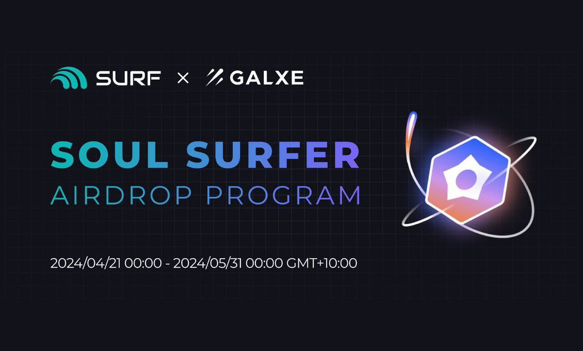 Surf Protocol - Loyality Points
app.galxe.com/quest/Surf/GCH…

- Complete Social Quest
- Join Discord: Here
- #verify-here > React to get OG Role

Incubated by Binance Labs