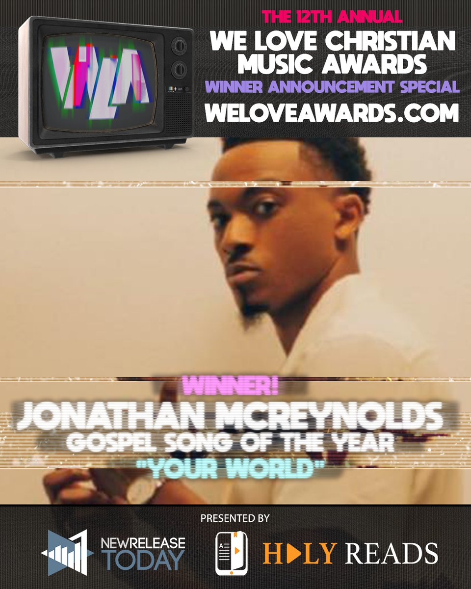 WINNER ANNOUNCEMENT: Congrats to @JonathanMcReynolds for winning GOSPEL SONG OF THE YEAR for 'Your World.' Watch his acceptance video during the Winner's Special, available on-demand at WeLoveAwards.com.