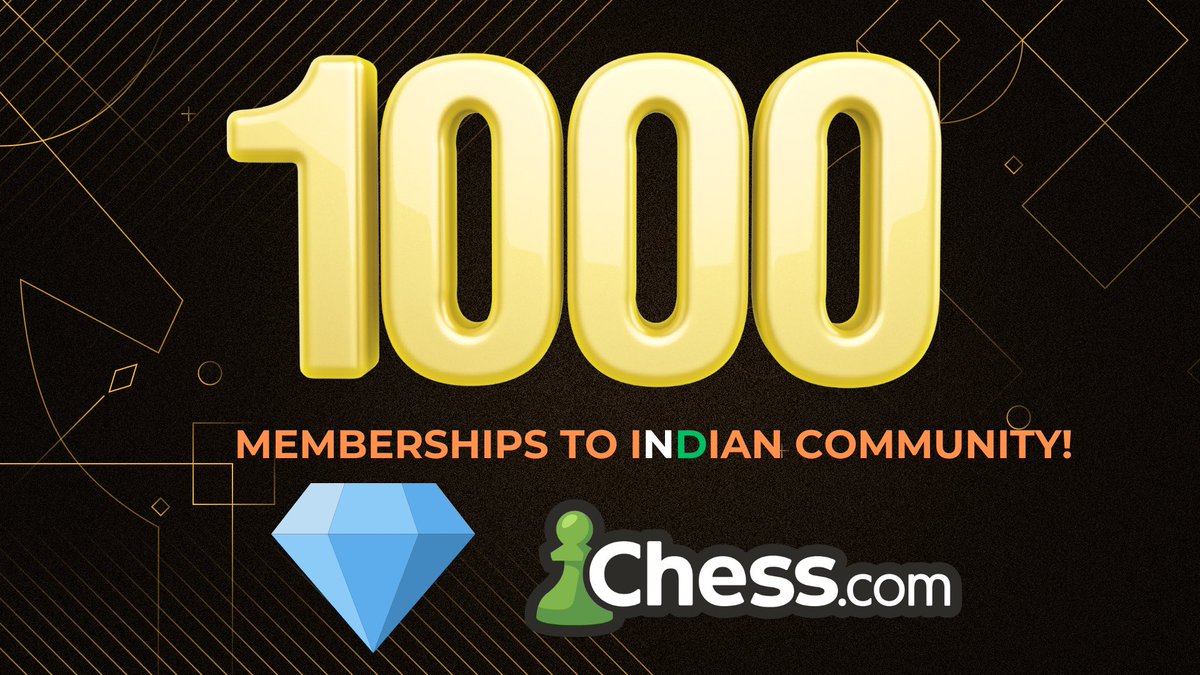 We are gifting 1000 one month diamond memberships to the Indian 🇮🇳 community to celebrate 17 year old D Gukesh winning the Candidates! ❤️ #Gukesh #Candidates #chess