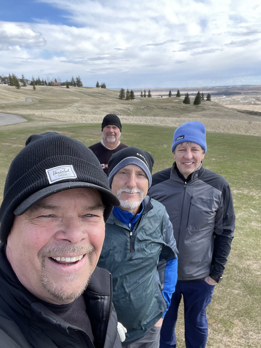 Just a tad windy and little cool but still got out today ⁦@thelinksofge⁩ .. Good times and good company