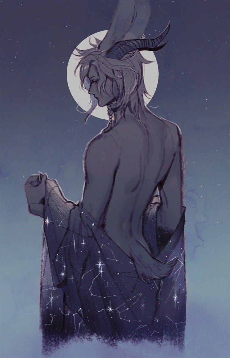 Dressed in stars...
Sketched I worked on during Lofi last week. I wanted to draw his tail