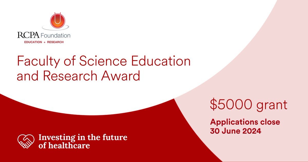 Are you a Trainee enrolled in a Faculty of #Science training pathway? Apply for the Faculty of Science Education and Research Award where you can get up to $5000 funding support towards your research project. Applications close 30 June. rcpa.me/RCPAFoundation… #MedEd