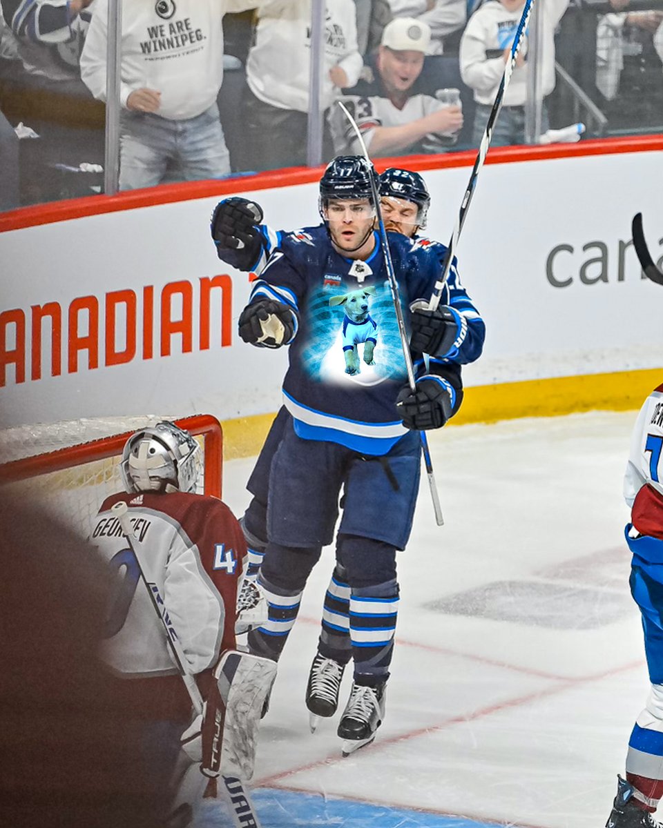 NHLJets's tweet photo. ADAM LOWRY STILL GOT THAT DOG IN HIM‼️