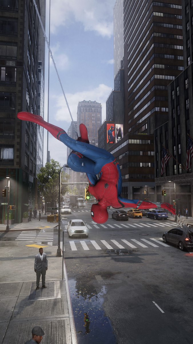 i really like how insomniac straight up ripped a swinging pose from the comics and put it in the game