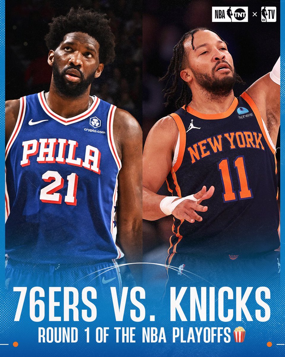 Join us Monday evening 7pm game (2) #sixers vs #knicks #NBAPlayoffs2024