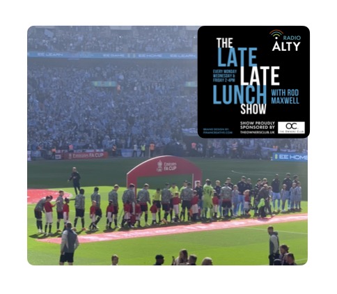 On today's #theLateLateLunchshow Rod reviews the weekend's FA Cup Semi Final games with particular focus on Coventry v Manchester United.  James is back with #ViewFromTheStreet. 2pm today on RadioAlty.co.uk - sponsored by The Owners' Club - theownersclub.uk. #FACup