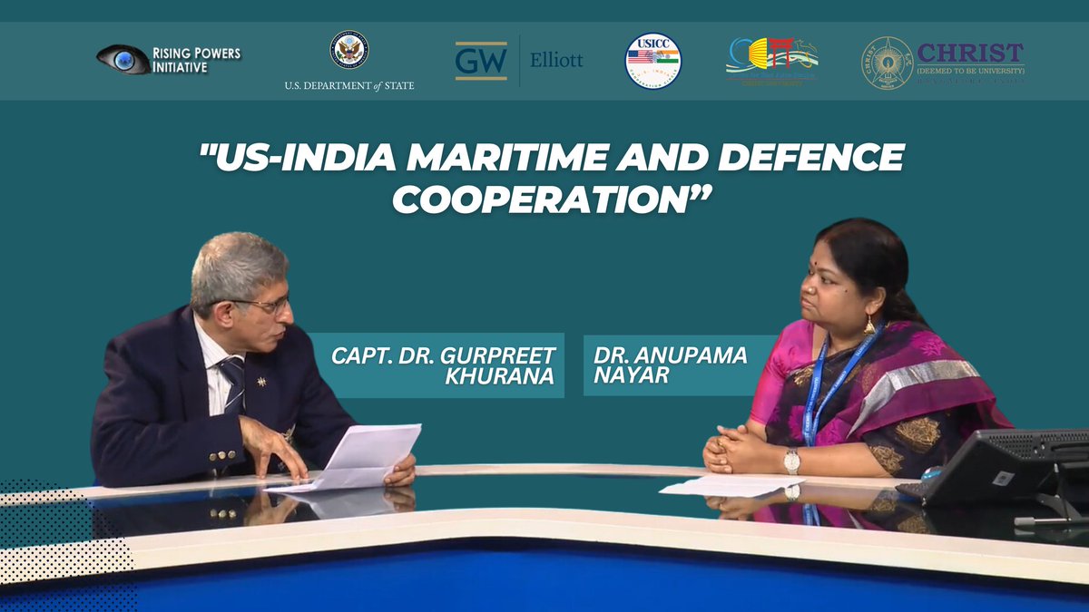 We are excited to announce the release of our latest podcast episode titled "U.S.-India Maritime and Defence Cooperation" featuring our expert guest, Captain (Dr.) Gurpreet Singh Khurana (<a href="/gurpreetbulbul/">Gurpreet S Khurana</a>) 

youtu.be/keP6i2DchbM?si…