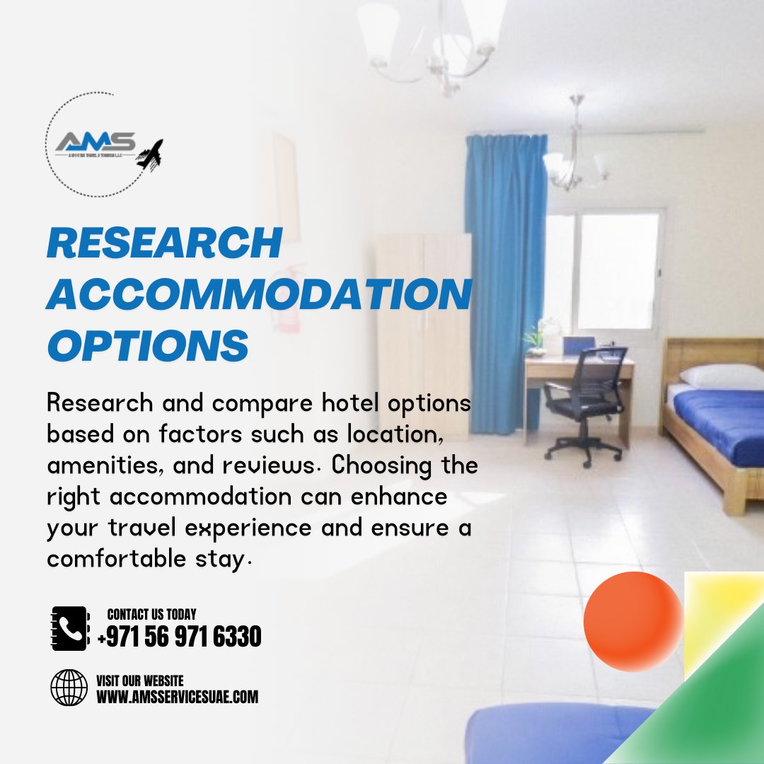 Tip: Research Accommodation Options 🏨✨When planning your trip, take the time to research and compare accommodation options. 
📞 +971 55 781 3031
🌐 amsstartravels.com
.
.
#Amsstar #Amsstartravel #AMSTravel #TravelTips #AccommodationResearch #PlanYourStay #travelexperience