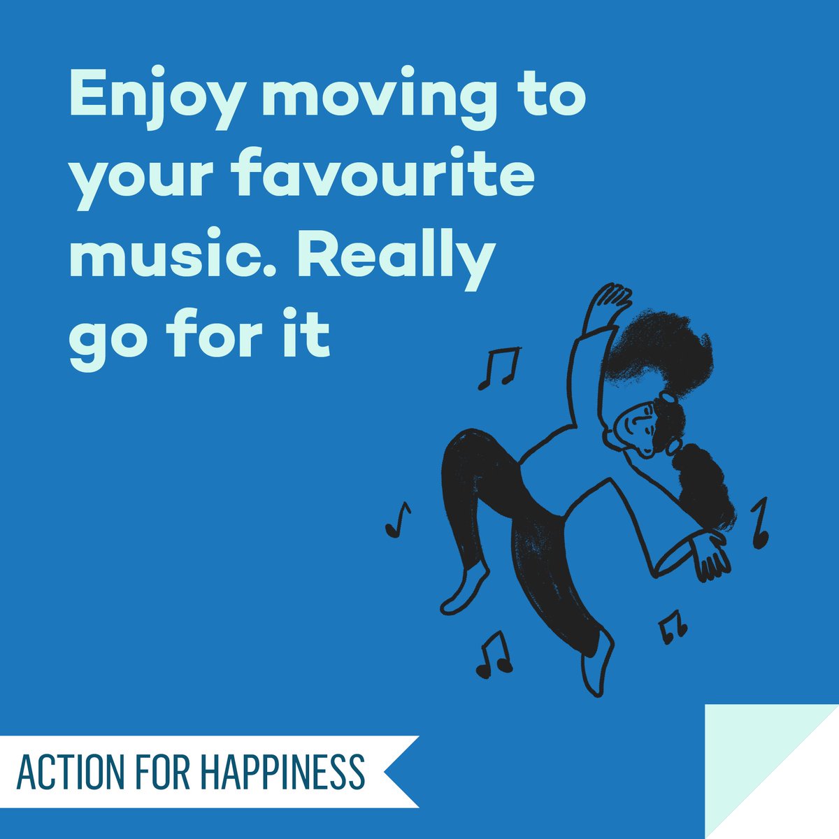 Active April - Day 22: Enjoy moving to your favourite music. Really go for it actionforhappiness.org/active-april #ActiveApril