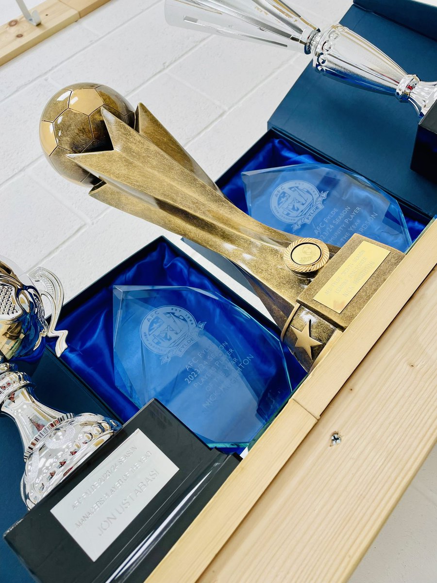Delighted to supply National League premier division side @AFCFylde with trophies for their end of season players presentation evening… A very late request with a very quick turn around, contact our team for all your medals & trophies!! ✅⬇️ Info@theteamstop.co.uk
