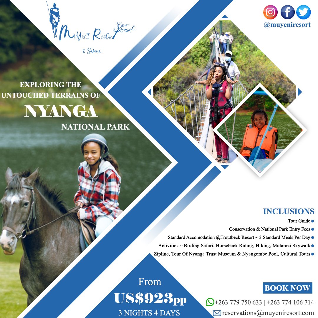 Nyanga is a unique destination for a vacation. It’s natural wonders, endless adventures and top tourist attractions like Mutarazi Falls, Nyangombe Falls and Mount Inyangani are not to be missed. Book your vacation now. #VisitZimbabwe