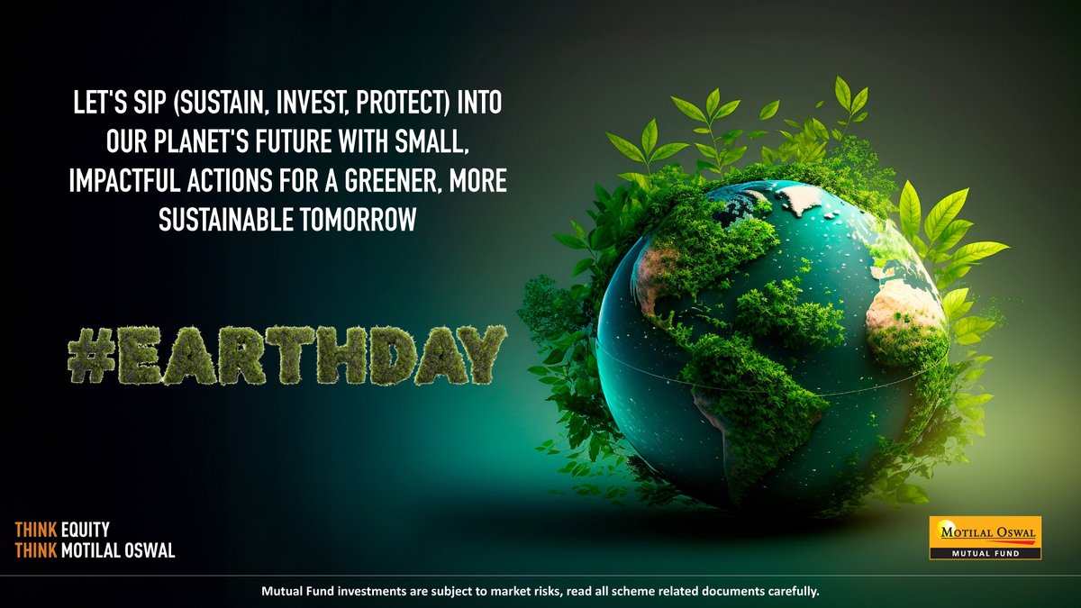 Happy Earth Day! Let's come together to protect our planet and create a sustainable future for all.

#EarthDay #EarthDay2024 #motilaloswal #MotilalOswalAMC #ThinkEquityThinkMotilalOswal