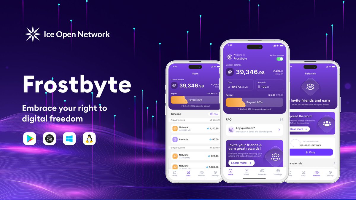 Hansumbunnie's tweet photo. Ice Miners!!! It's About To Get Down!!!! 🏆 @ice_blockchain @ice_z3us

🌟 The #Frostbyte Node app launches this month and will be available on Android, Windows, Mac, and Linux. 🤯 

👉 Part of #IONLiberty, Frostbyte is your gateway to digital freedom in an era of increasing censorship. Secure, swift, and unfiltered—empower your digital life. 🛡️✨

Let's Get Frosty!!! 🥶 

LFG! 🚀

#IceNetwork #TON #BitgetBlue #TONBlockchain #ION #BNB #BTC #Binance #BITCOIN #Bitget #ETH #Ethereum