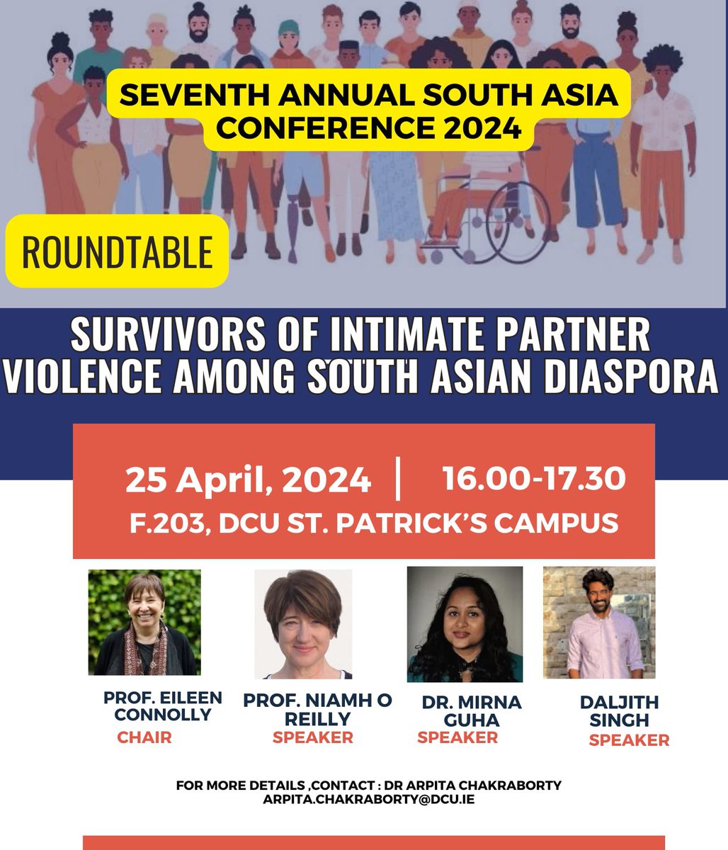 I am organising this Roundtable as part of our @DCU Annual #SouthAsia conference this Thursday at our St Patrick’s Campus. With Niamh Reilly, @ConnollyEileen @MirnaGuha, and Daljit Singh it is sure to be a rich conversation. Join us if you can, it will be lovely to see you!