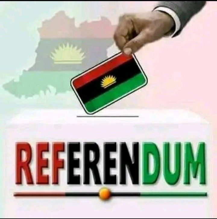 We demand #Referendum, not war. 

#FreeBiafra 
#BiafraReferendum 
#FreeMaziNnamdiKanu @USinNigeria @CNN @UNHumanRights @StateDept @AmnestyNigeria @UNWatch @NKUMEH @MachuksO @EU_Commission @10DowningStreet  @IntlCrimCourt
@UN @JoeBiden @antonioguterres @vonderleyen @GOVUK  @USAGov