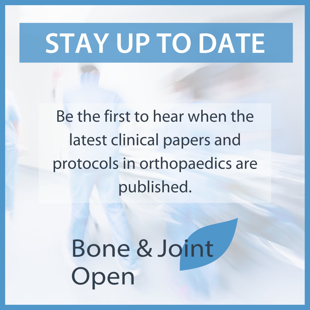 📢🔔Be the first to hear about new research! #BJO is publishing more and more protocols; sign up for article alerts to hear about new research before it happens! #Orthopedics #Protocols #ClinicalTrials #OpenAccess ow.ly/HaKW50RikVJ