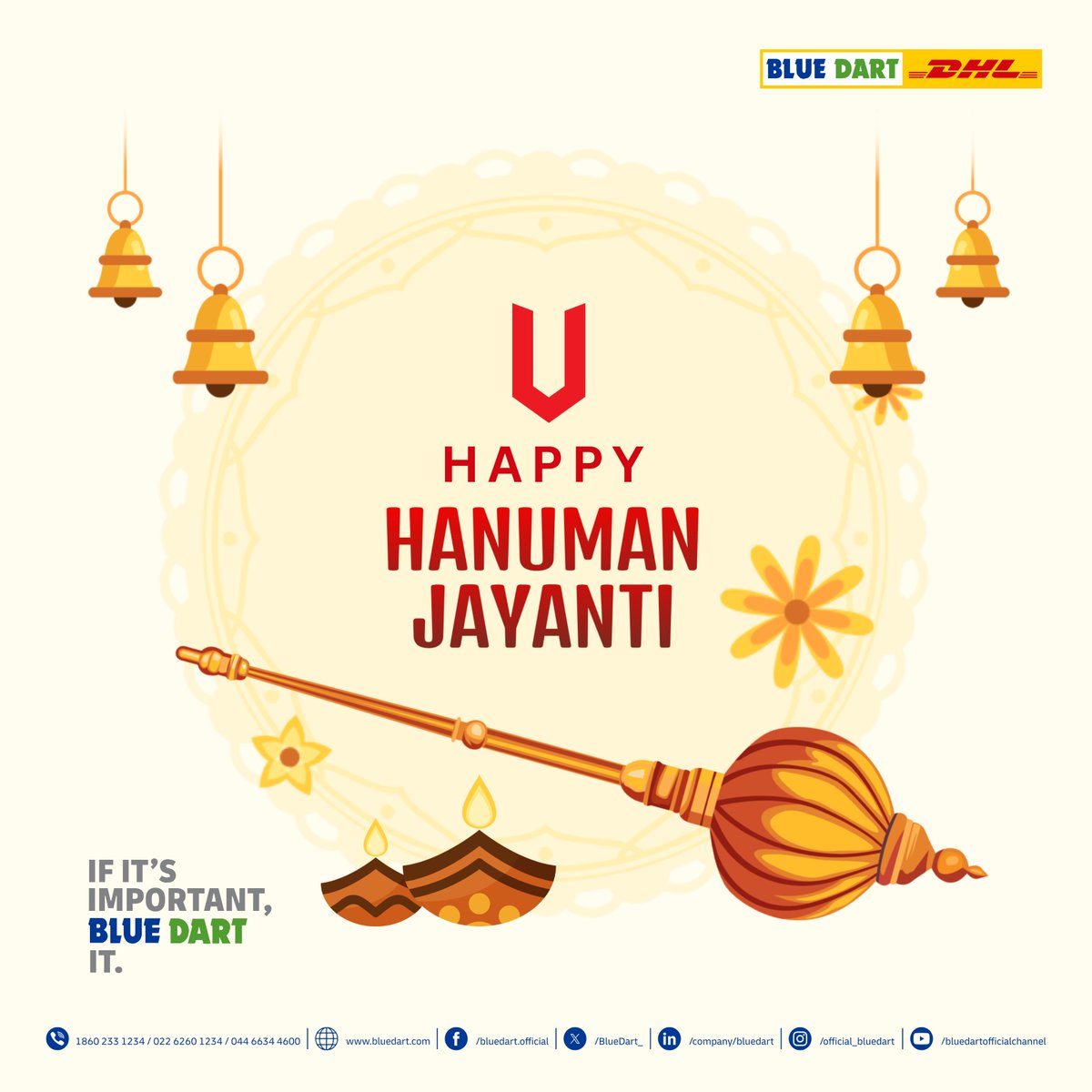 #HappyHanumanJayanti #WeMoveSoYourWorldCanMove #IfItsImportantBlueDartIT #BlueDartIT