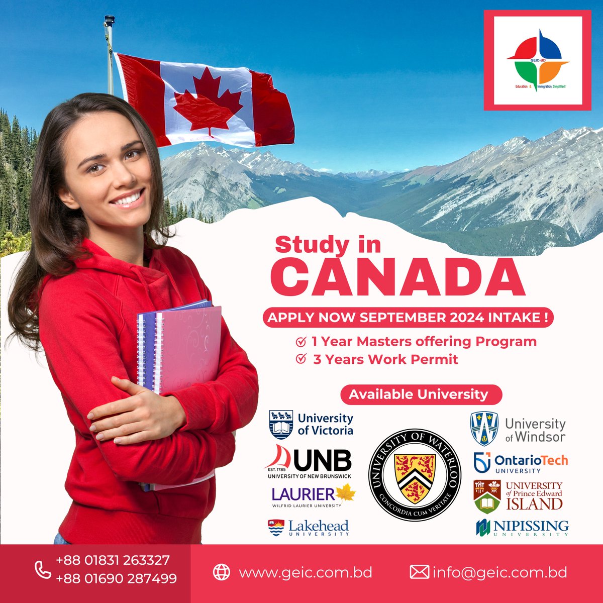 ' Study in Canada ' With top ranked university in Canada for master’s program. #study #studyabroad #studyabroadlife #studymotivation #studyincanada #studyinCANADA2024 #studyincanada📷 #studyincanadanow