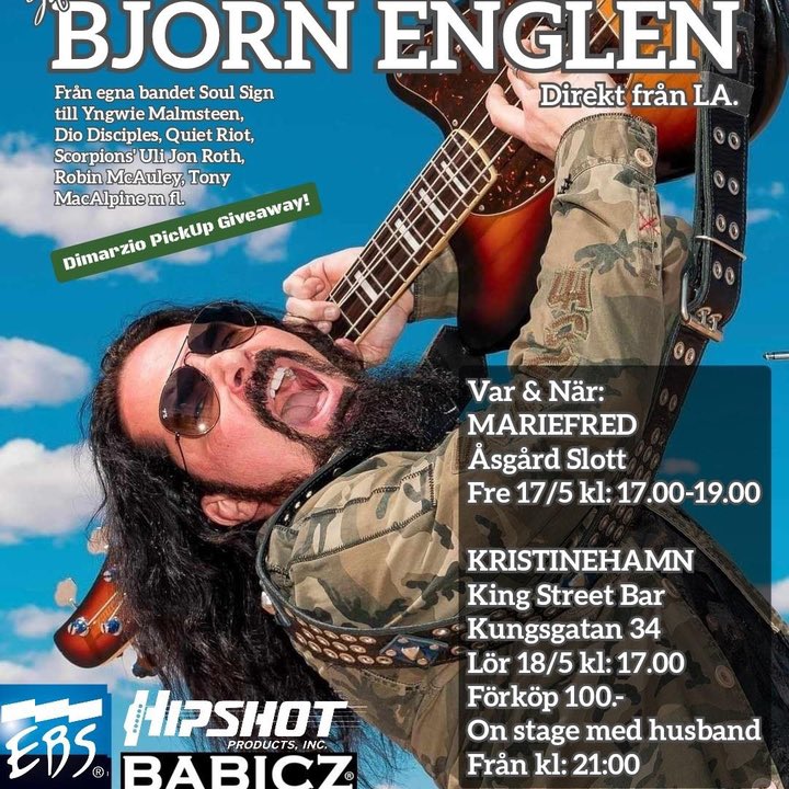 BjornEnglen's tweet photo. Bjorn Englen @ Bass Clinic in Mariefred, Sweden on May 17th https://t.co/eJZoSykL2f
⁦@ebssweden⁩ ⁦@SwedenEbs⁩ ⁦@HipshotProducts⁩ ⁦@babiczguitars⁩ ⁦@AllStarRawk⁩ ⁦@BassLessonsLA⁩ https://t.co/pFbXqcJrJW