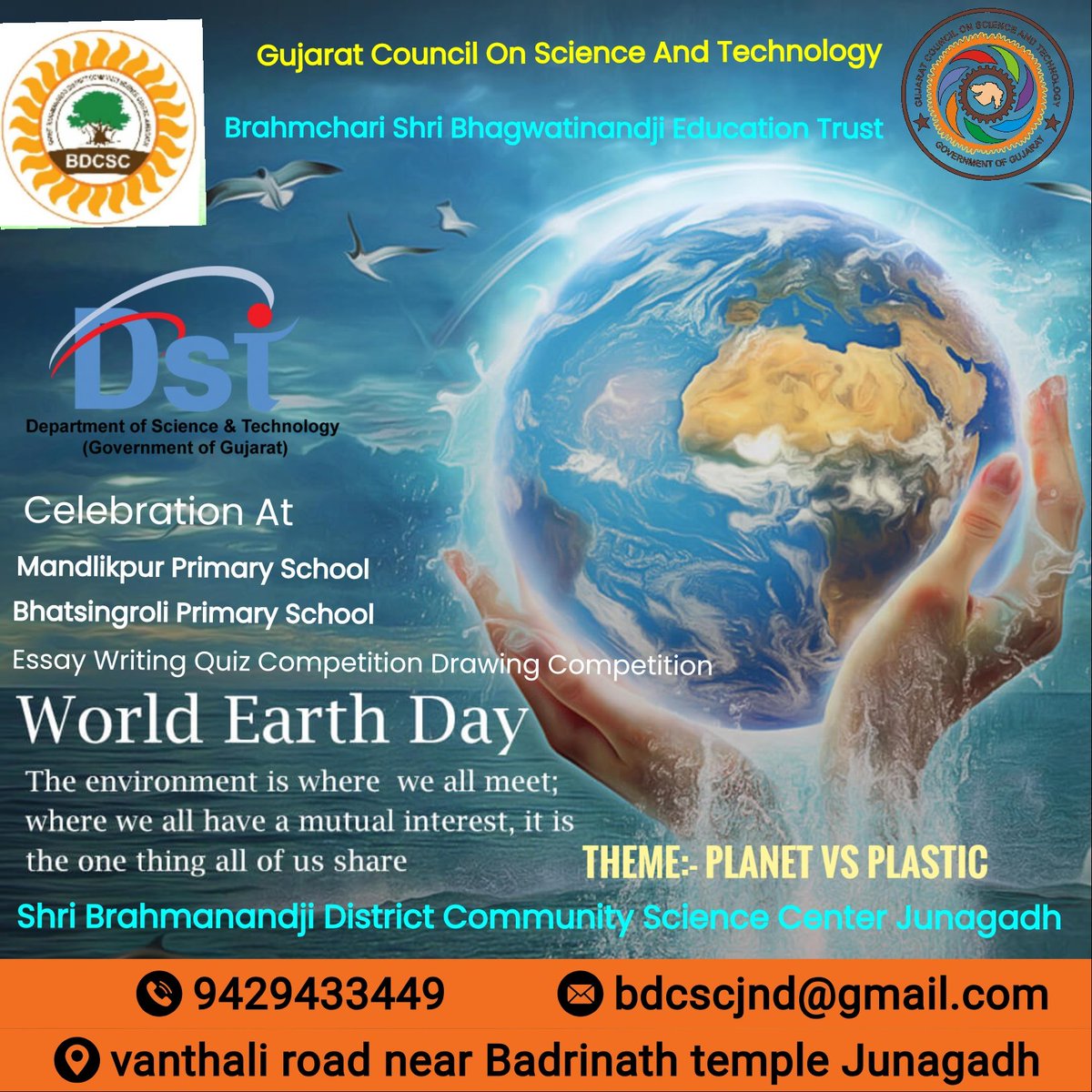 CscJunagadh's tweet photo. #EarthDay2024 is being celebrated in different schools with the theme #Plant vs #Plastic which plastic waste can be used in many #energy ntensive industries for #recycling, #road building and #coprocessing which can help reduce #greenhouse gas emissions.@InfoGujcost @dstGujarat https://t.co/VEJiuvKhy2
