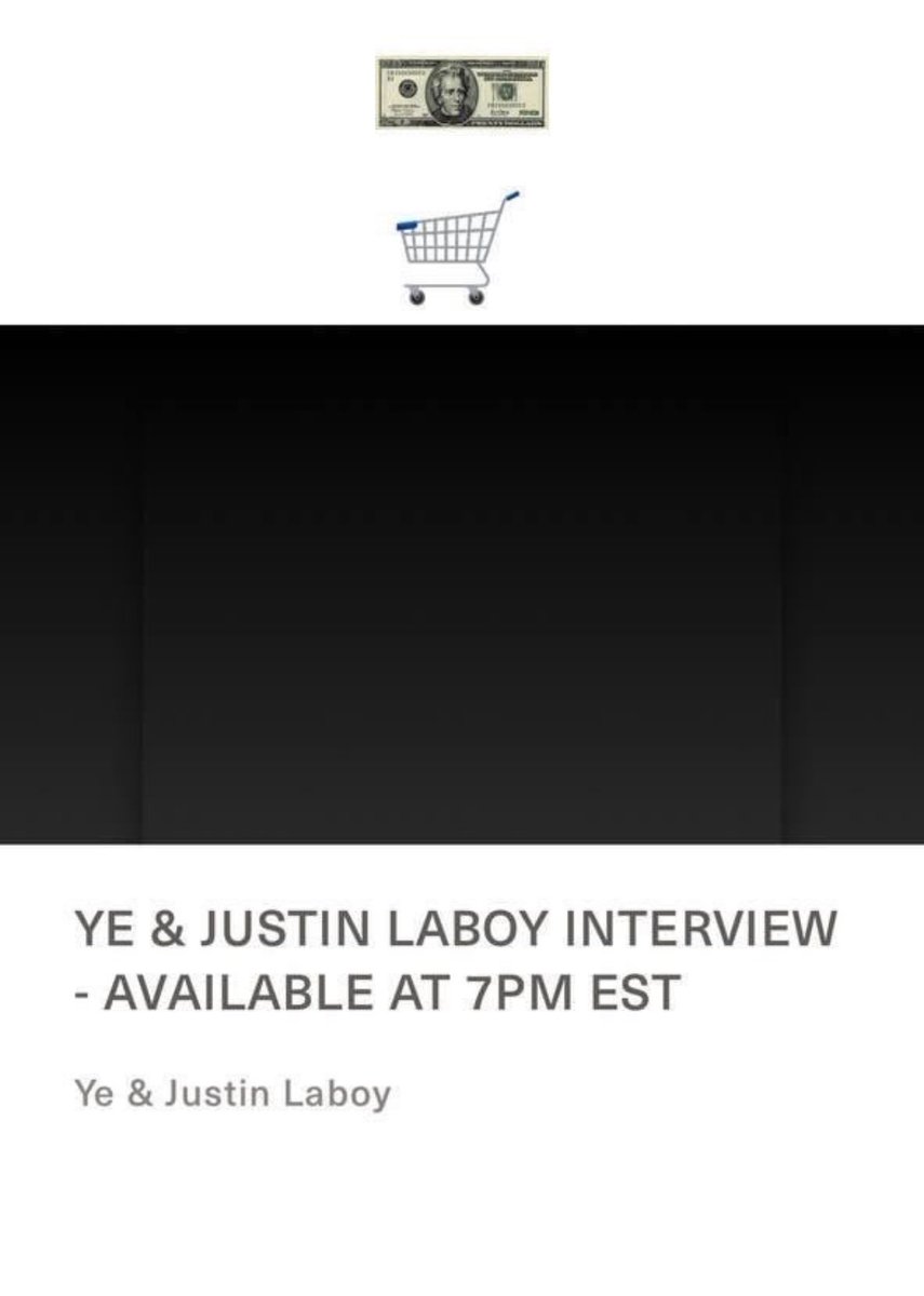 Ye x Justin LaBoy interview will be dropping at 7PM EST‼️