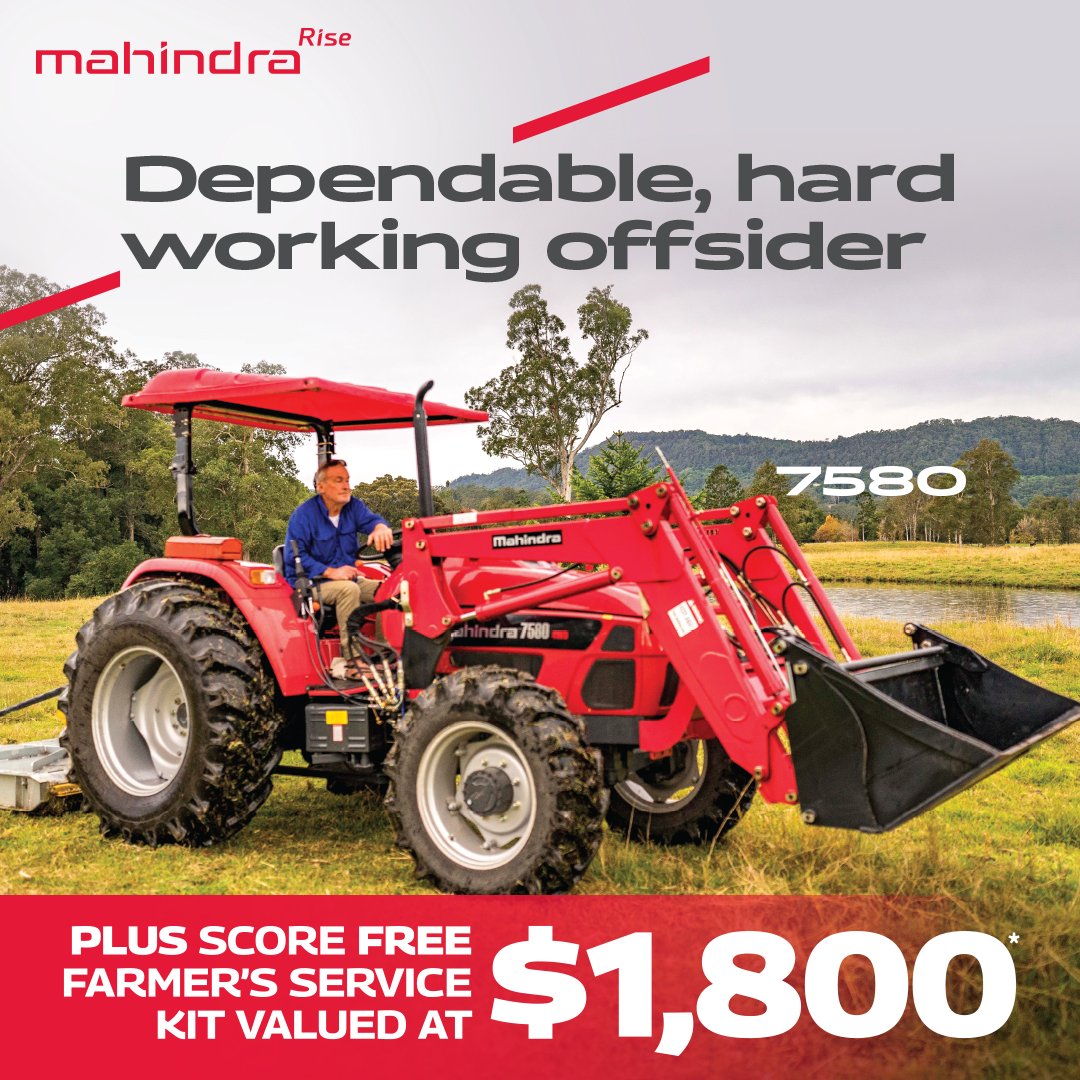 The 7580/7590 4WD series delivers high level productivity at an economical price. 
It comes standard with a high performance engine and heavy duty synchromesh transmission. 

Find out more mahindraag.com.au/tractors/7580-…

#MahindraAustralia#MahindraAg#MahindraTractors