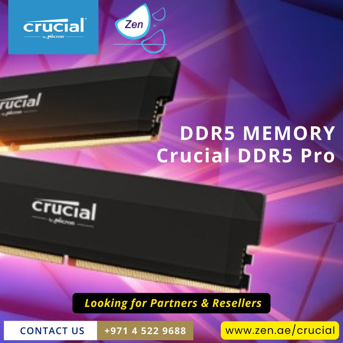 #crucial  Crucial DDR5 Memory
 
Looking for partners & resellers.

smpl.is/8nm1i

#3cx #zenitdxb #zenit #businesscommunication #dubaistartup #3cxhosting #simhosting #saudistartups