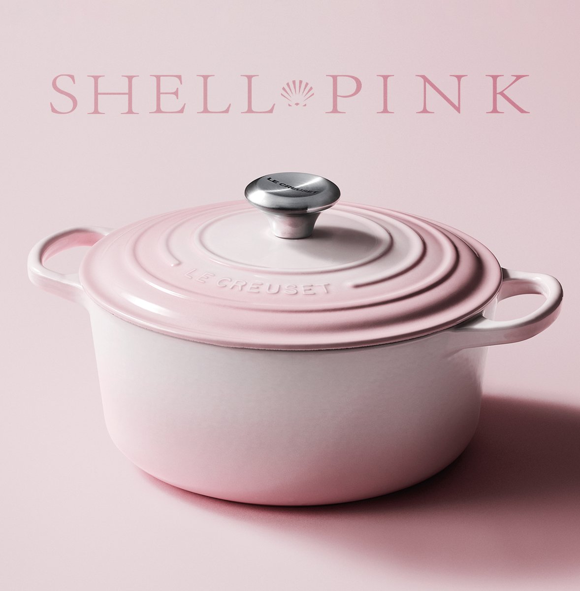 Think Shell Pink this Mother's Day. 💕 Add a soft touch to her kitchen with up to 30% off on this #LeCreuset hue. Shop in-store or online; bit.ly/3JQLyq4