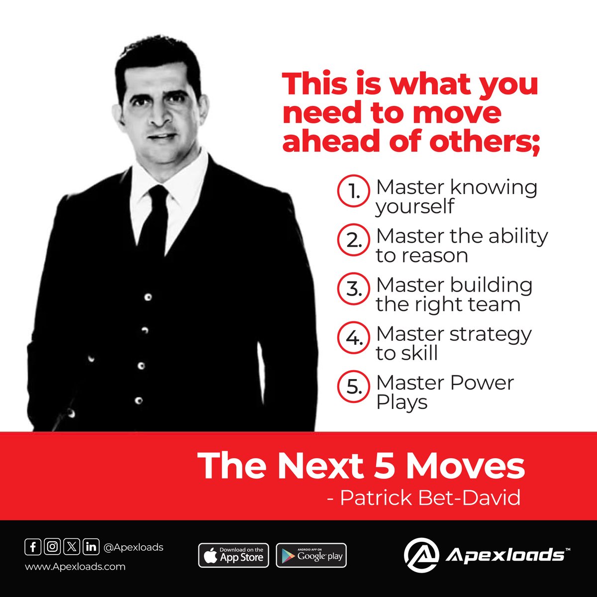 Apexloads's tweet image. Ahead of the new week, the odds are in your favour. Put these in play and win all the way 💪🏾

#Apexloads #MondayMotivation #Logistsics #Cargoshipping #Africa