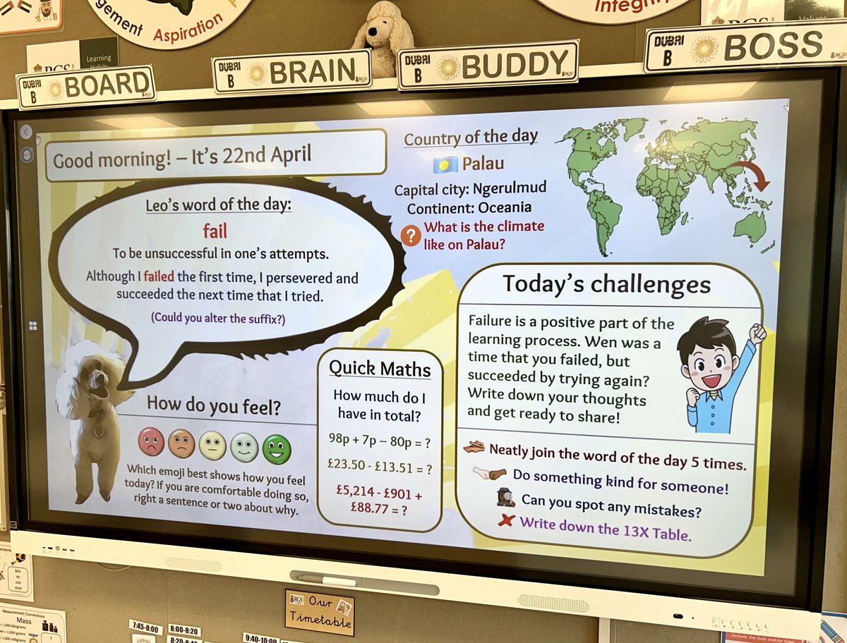 We’ve been busy discussing failure and perseverance this morning, in 4W. It’s always lovely to hear about times when children have tried, encountered difficulties, then tried again. #morningchallenge #primaryschool #ks2 #teaching #year4