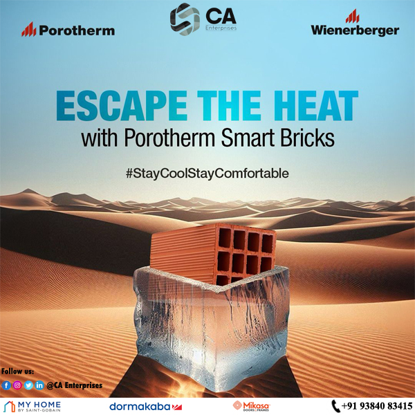 Experience the bliss of staying cool and #comfortable with #porotherm Smart Bricks – the ultimate solution for beating the heat.

Showroom @ Mettupalayam Road Coimbatore North.
Contact us : 9384083415
Visit us : caenterprises.co.in
. 
.
#caenterprises #buildingmaterial