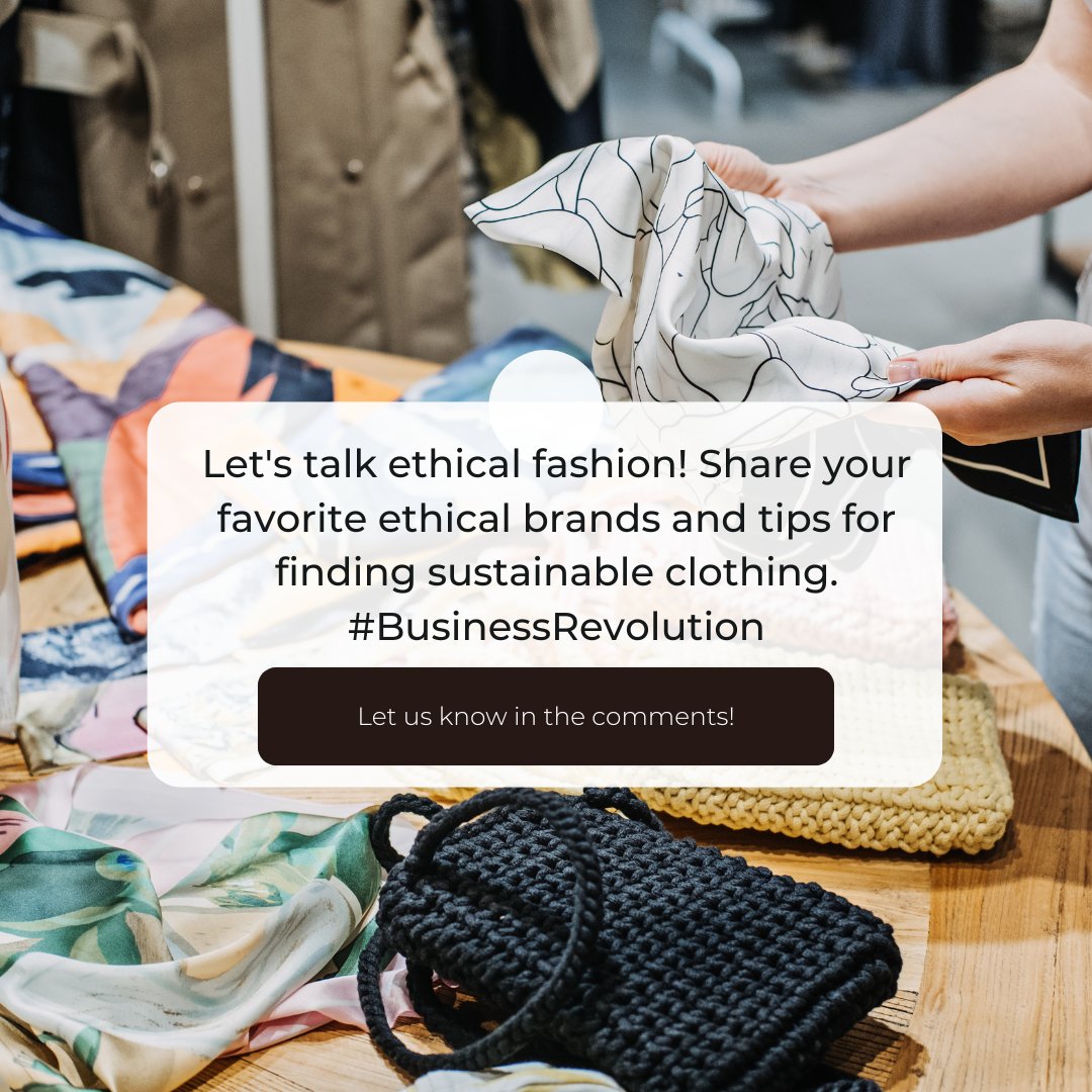 Plug us too! #BusinessRevolution #FashionRevolution #FairTradeFashion #SustainableStyle