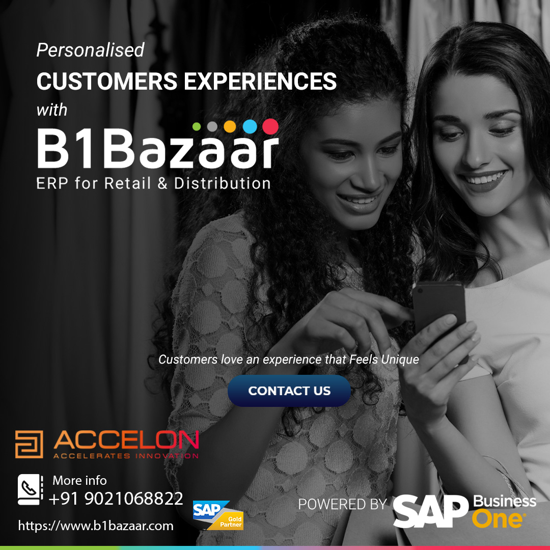 Deliver personalised customer experience with B1Bazaar. Configure & send messages by SMS, Email & WhatsApp based on their purchase history, preferences, & patterns.

Book a demo: b1bazaar.com/retail-crm.php

#retail #sapbusinessone #retailsolutions #retailindustry #retailerp