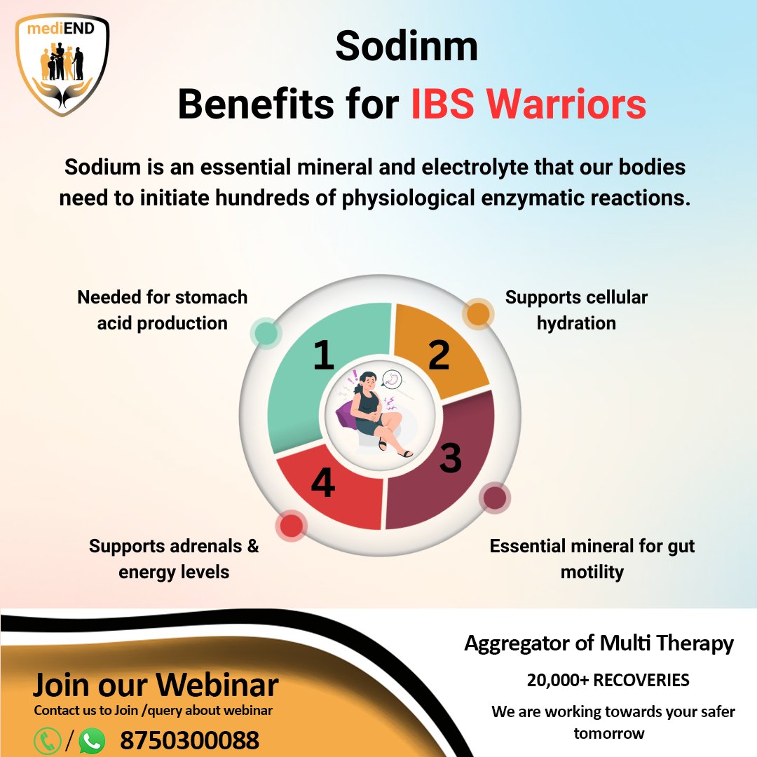medi_end_'s tweet photo. Sodinm Benefits for IBS Warriors.
Register now at https://t.co/1QgTcUk03F or contact 8750300088 for more details.
.
.
.
.
#Health #Register #healthcare #mediend #ibs #ibswarriors #Sodium #stomachacid #supportcellular #hydration #energylevels #EssentialMineral #gutmotillity https://t.co/LbStIzmF0g