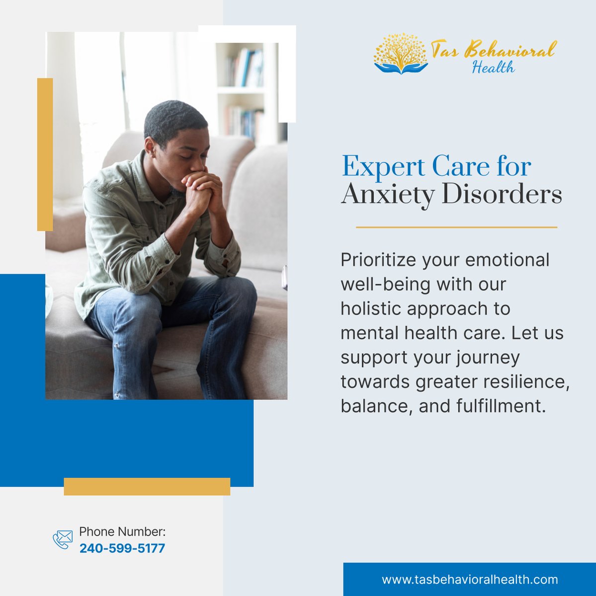 Anxiety can feel overwhelming, but you don't have to face it alone. With expert care and compassionate support, you can overcome your fears and reclaim your peace of mind. Learn more about the conditions we treat at tinyurl.com/hzzksp2y. #CumberlandMD #AnxietyDisorders