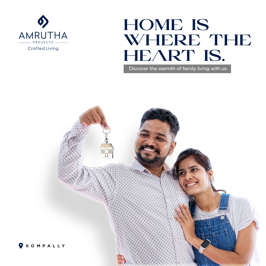 Create lasting memories in a home that resonates with warmth and love. Amrutha Projects welcomes you to a haven for families. Find your heart's space.

#BuildYourFutureWithAmrutha #AmruthaProjects #BuildingCommunities #InHyderabad