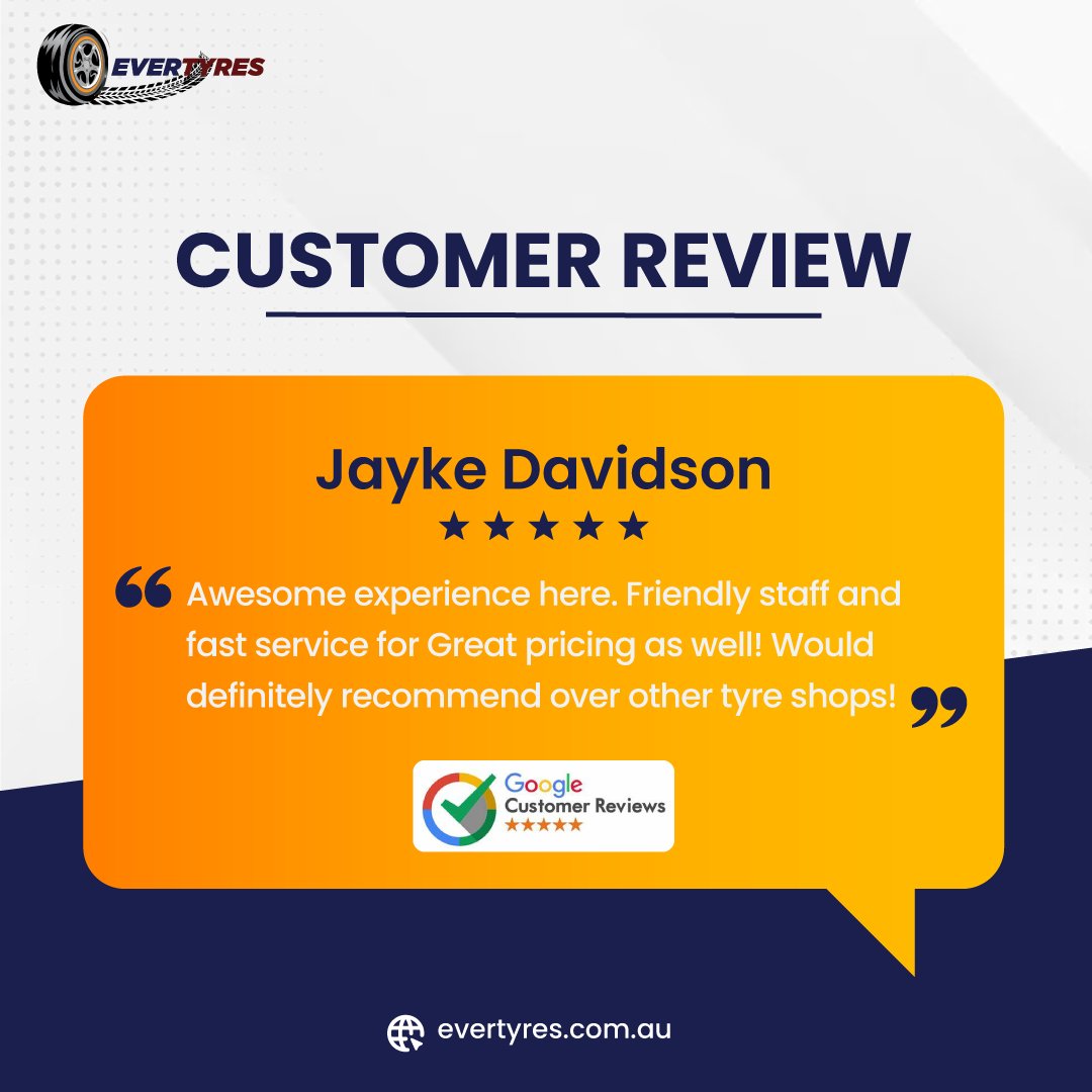Don't just take our word for it - hear what our happy customers have to say about the exceptional service and prices of Evertyres! 🙌 Choose the best with Evertyres! Visit us today. 📷 Evertyres.com.au #customerfeedback #customerexperience #evertyres