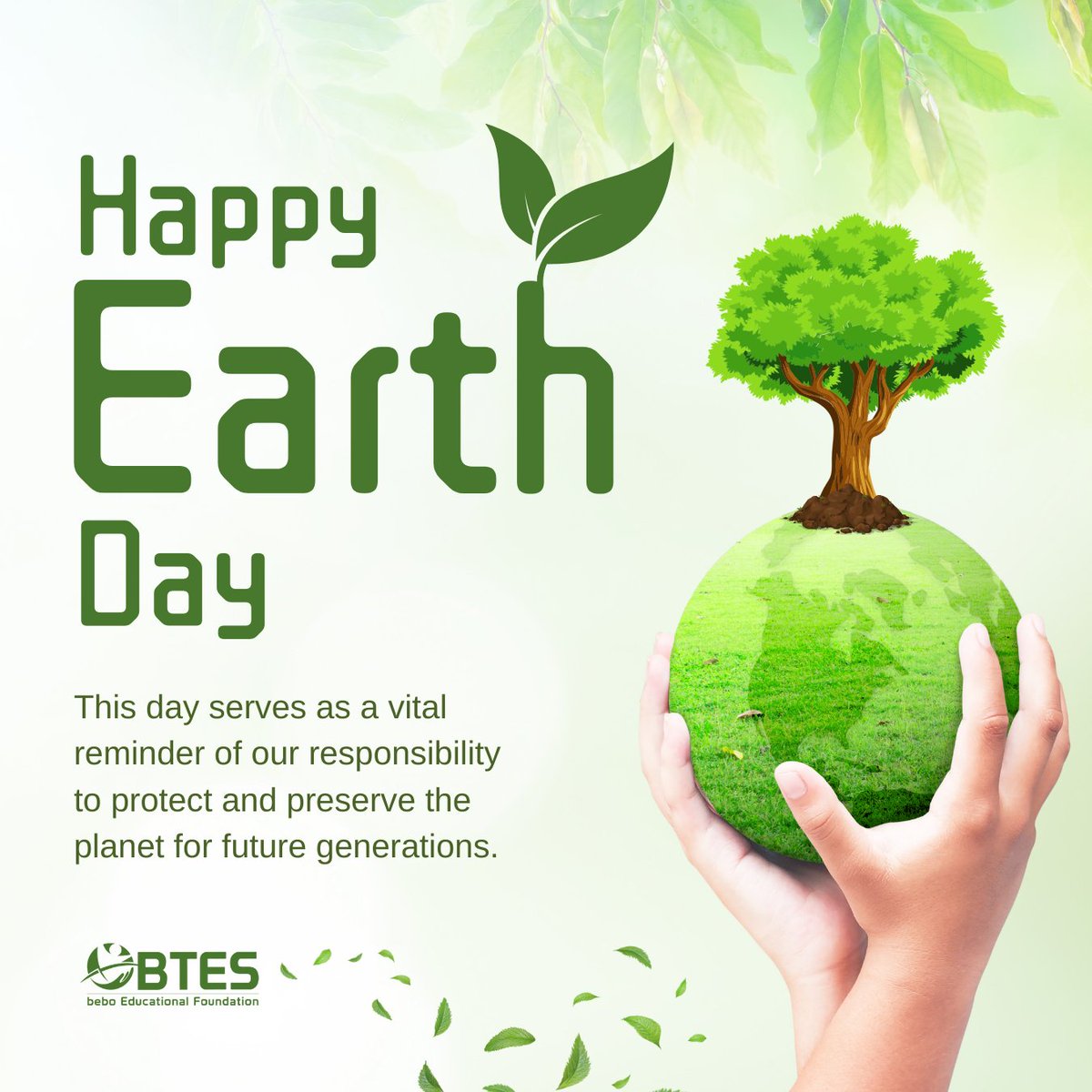 Join BTES in honoring Earth Day by embracing eco-friendly practices and promoting environmental awareness. Together, we can protect our planet.

#EarthDay #EarthDay2024 #ProtectOurPlanet #GoGreen #beboTechnologies #BTES