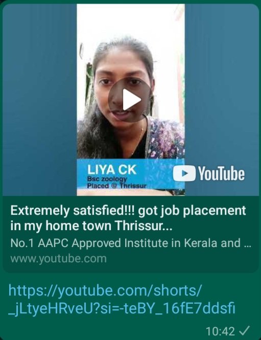 Extremely satisfied!!! got job placement in my home town Thrissur...

#medicalcoding #Aapc @medicalcodingcertification #placementsrories #indus #industalks