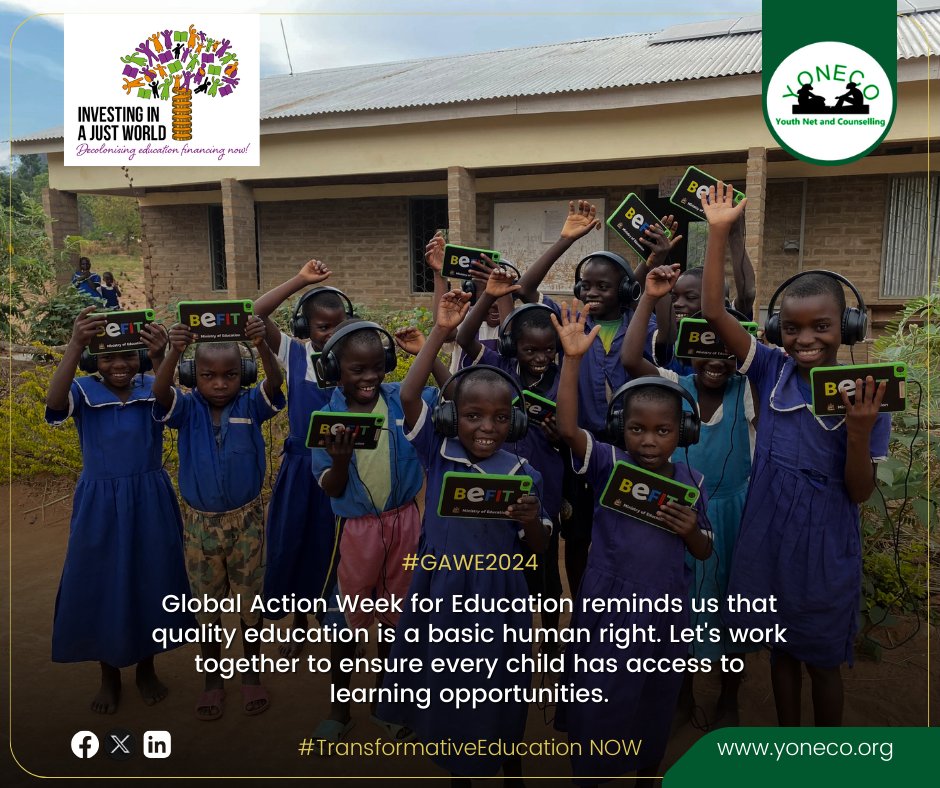 Today marks the beginning of this year’s Global Action Week for Education (#GEWE) which will run from 22 – 26 April, 2024. The theme for this year’s global action week is 'Transformative Education'.