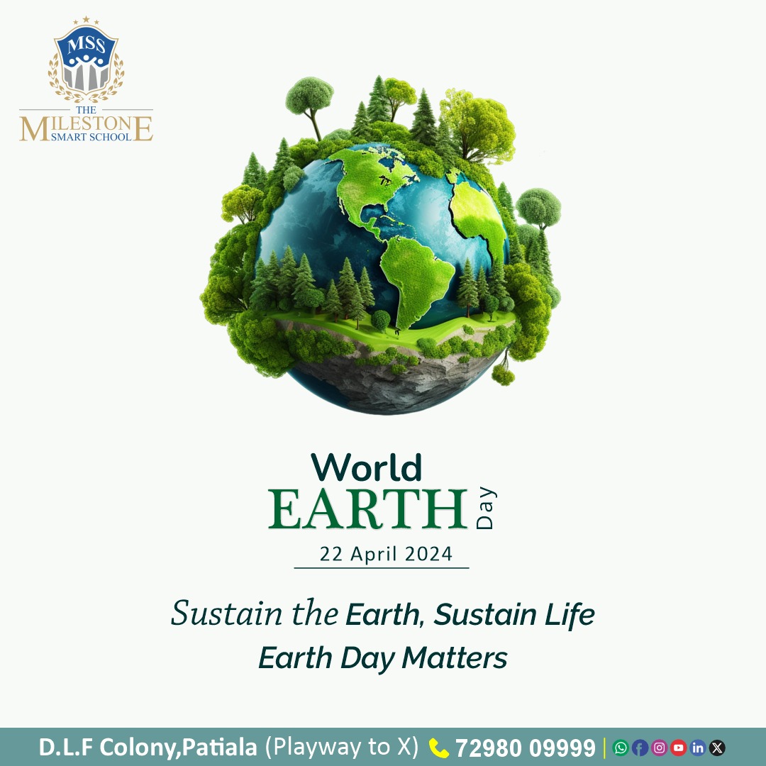 “Think Global, Act Local: Earth Day Every Day.”
#EarthDay
#EarthDayEveryDay
#GoGreen #SaveTheEarth #EnvironmentalAwareness#NatureLovers
#DLFColony #AmanBagh #BestSchoolNearMe #BestSchoolInPatiala #ICSESchool #Punjab
   #TheMilestoneSmartSchool #MSS