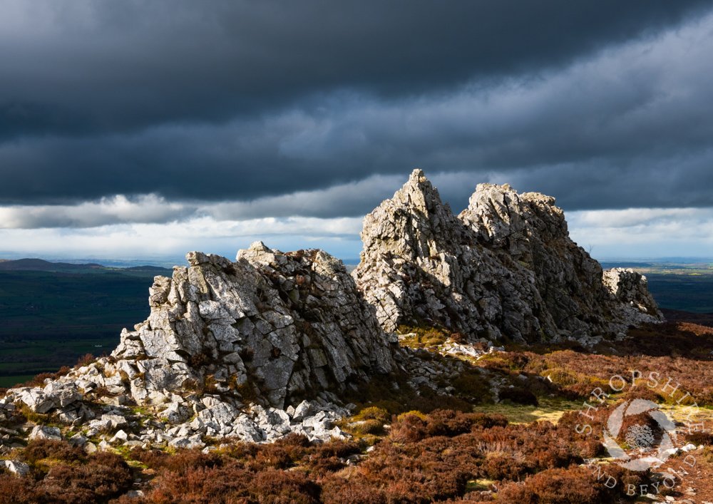 For this trip to the Devil's Chair on the Stiperstones the strength of the wind had to be experienced to be believed. According to legend, the devil sits here on the longest night of the year and holds an audience with witches and evil spirits. #Shropshire