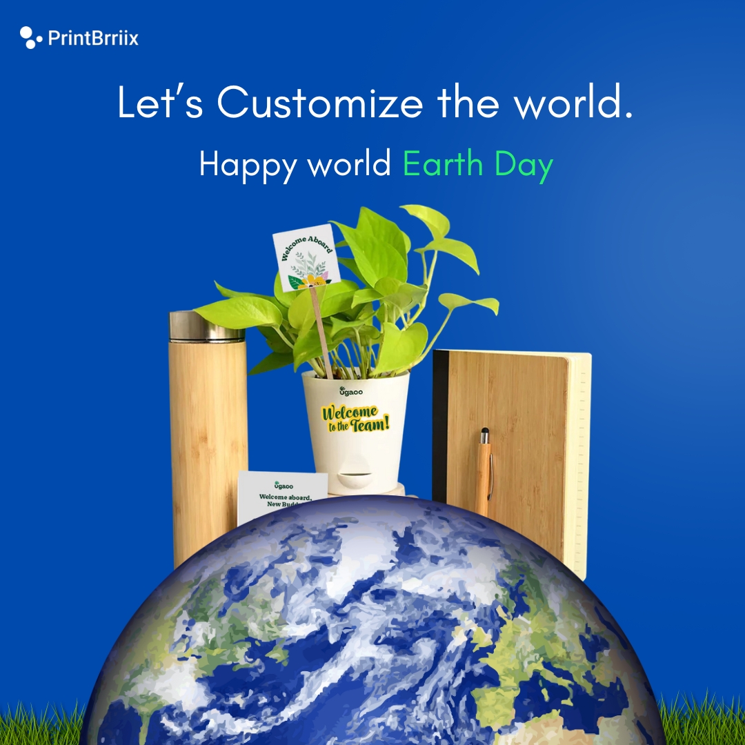 Happy World Earth Day from PrintBrriix! Where sustainability meets branding excellence. Let's print a greener tomorrow, leaving a lasting brand imprint on our planet. #worldearthday #customization #printing #branding #printbrriix