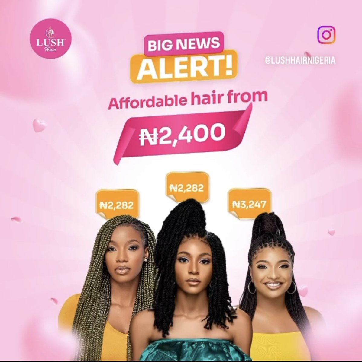 The beautiful thing I love about this @lushhairnigeria discount is that every of their extensions is discounted 💃💃💃💃 Lush hair kinky twist currently selling for 2,282?? The most wanted kinky twist!! The actual best sellers extentions are the lowest price everrrrrrrr What