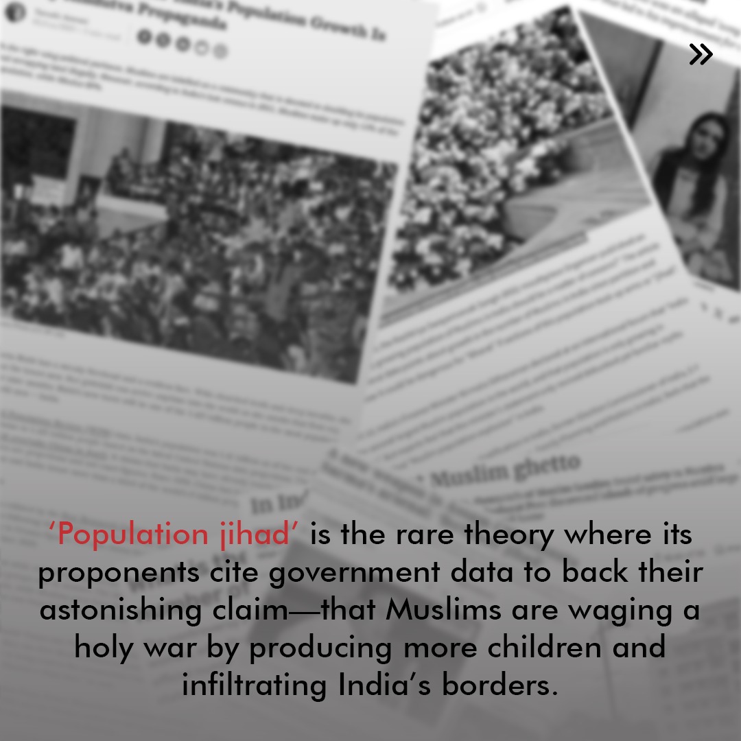 'Of all the theories we tackle in the book, this is perhaps the oldest—a Muslim conspiracy to reduce India’s Hindus to a minority through a population explosion. The argument goes back more than 100 years. Hindus make up 79.80 per cent of the country’s population, with 966