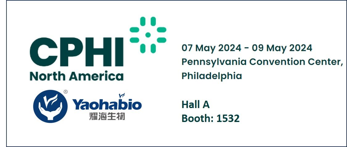 【Come and visit us in CPHI NA at Hall A #1532】
#Philly  #CPHI #CPHINA #WVC  #Vaccines #mRNA #cdmo #biotech #therapeutics #microbial #vlps #plasmid #mrnavaccines #lnp #yaohai #Collagen #yaohaibiopharma